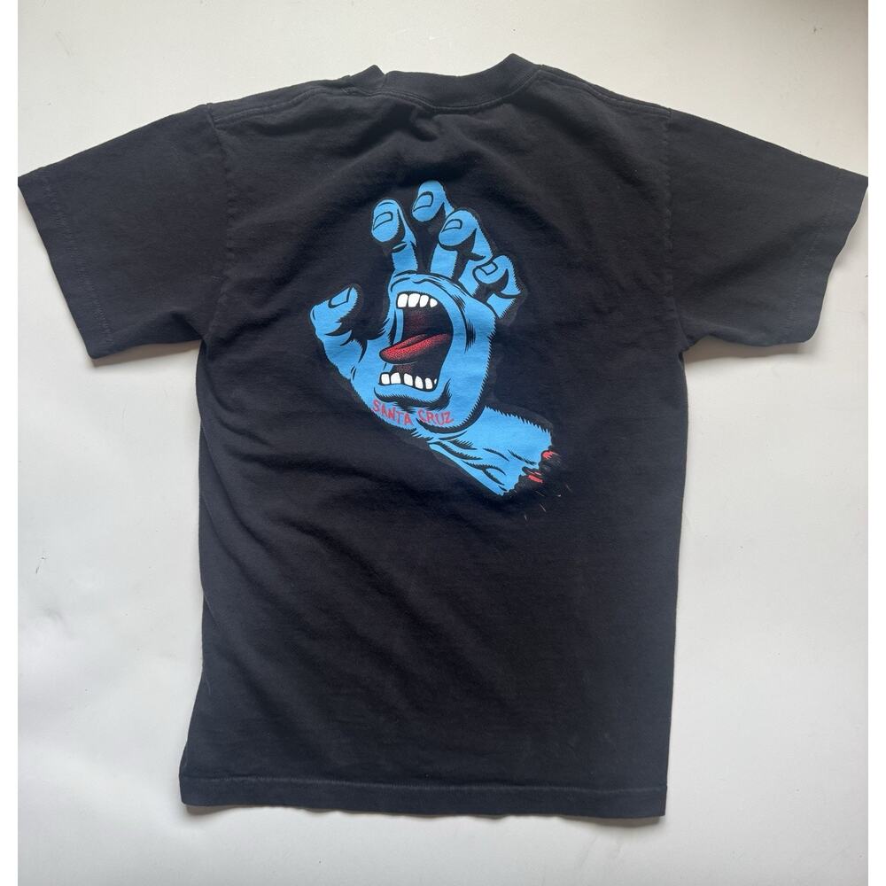 Santa Cruz Screaming Hand T Shirt Tee Skateboard Black S Small
